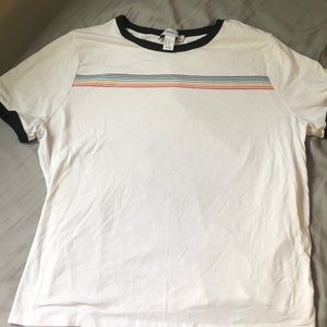 Forever 21 rainbow striped crop top